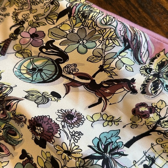 Nanette Lapore | Vintage 100% Silk Floral Midi Dress with Lace Detail, Size 0 - Picture 5 of 12